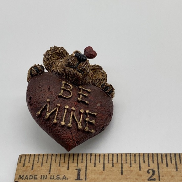 Vintage Resin Boyd's Bears Pin Brooch "Be Mine" Valentine's Day - Picture 5 of 6